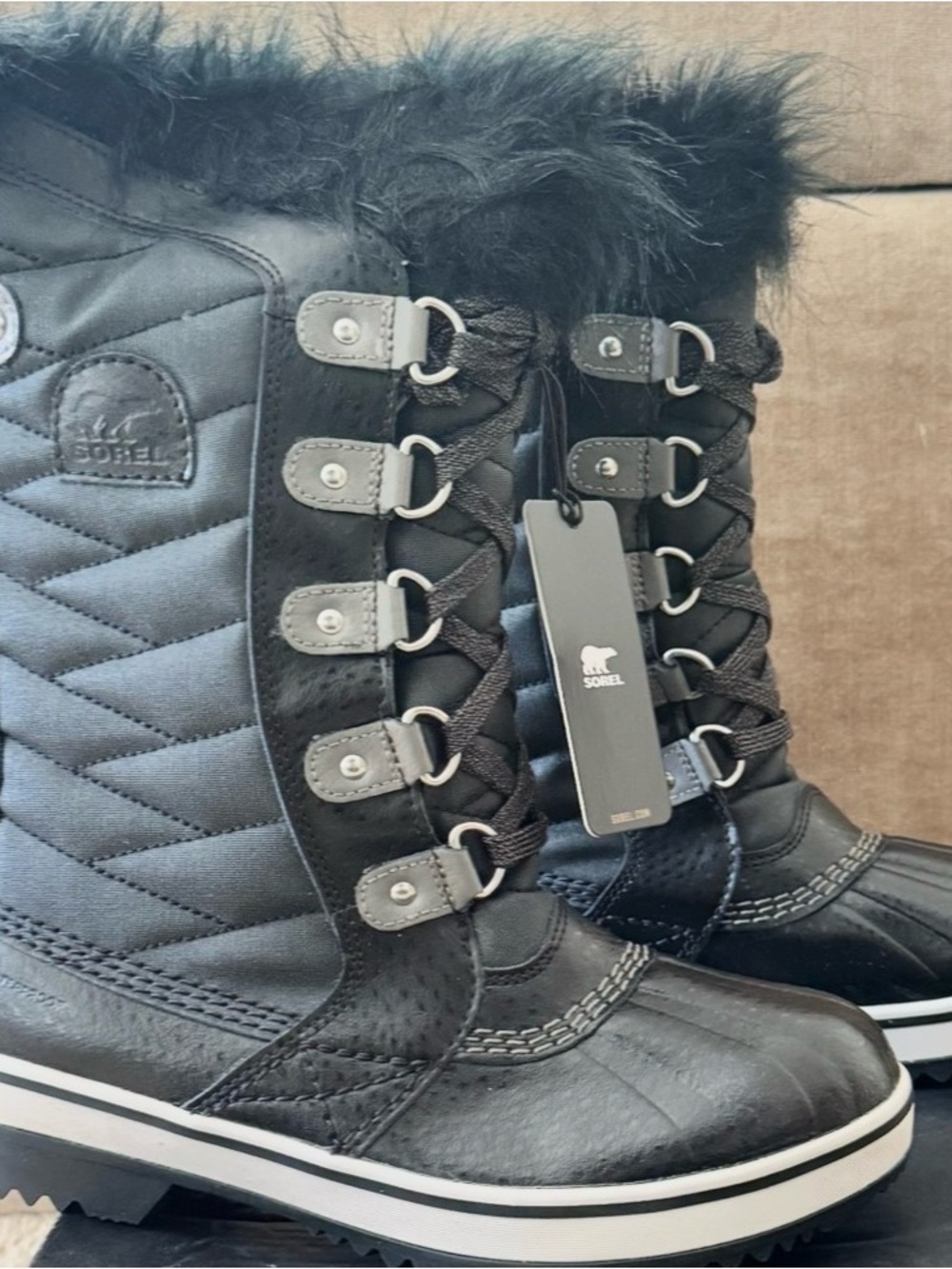 NEW Sorel Youth Tofino II WP Waterproof Snow Boots Black Quarry Size 5 NWT